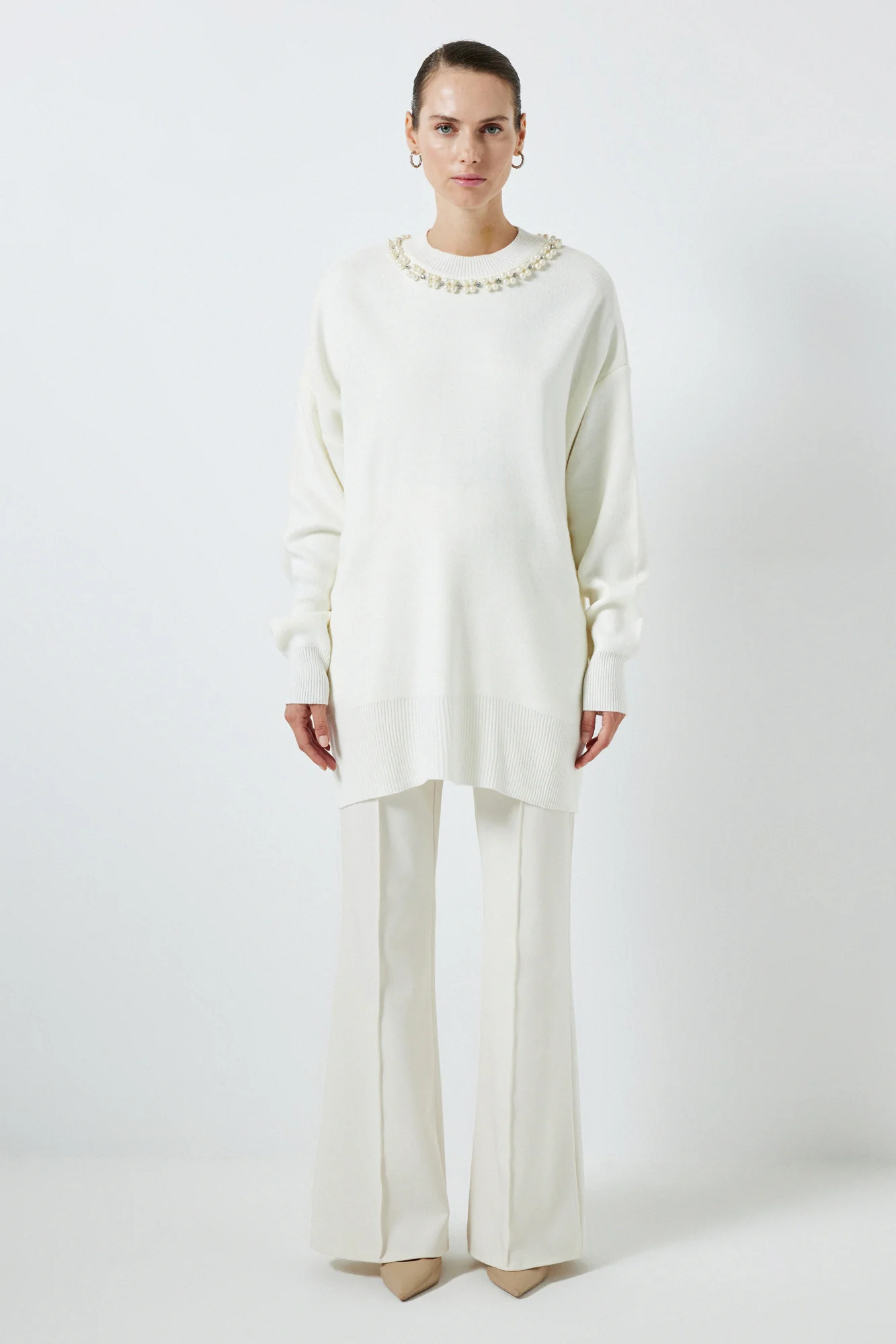 SWEATER WITH PEARL COLLAR - Image 3