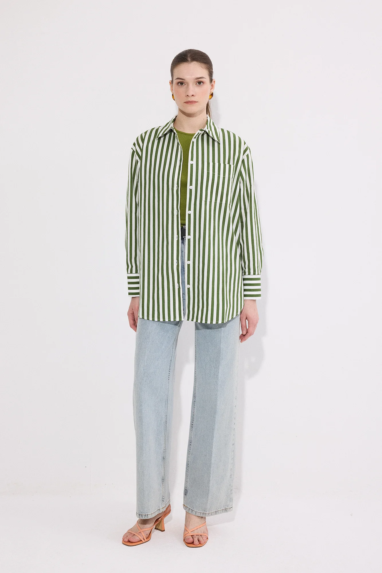 THICK STRIPED OVERSIZE SHIRT - Image 4