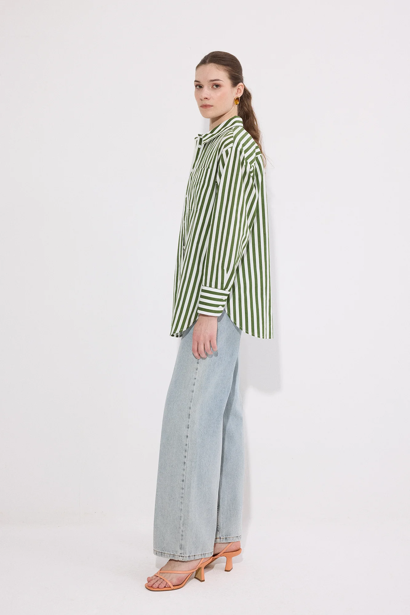 THICK STRIPED OVERSIZE SHIRT - Image 5