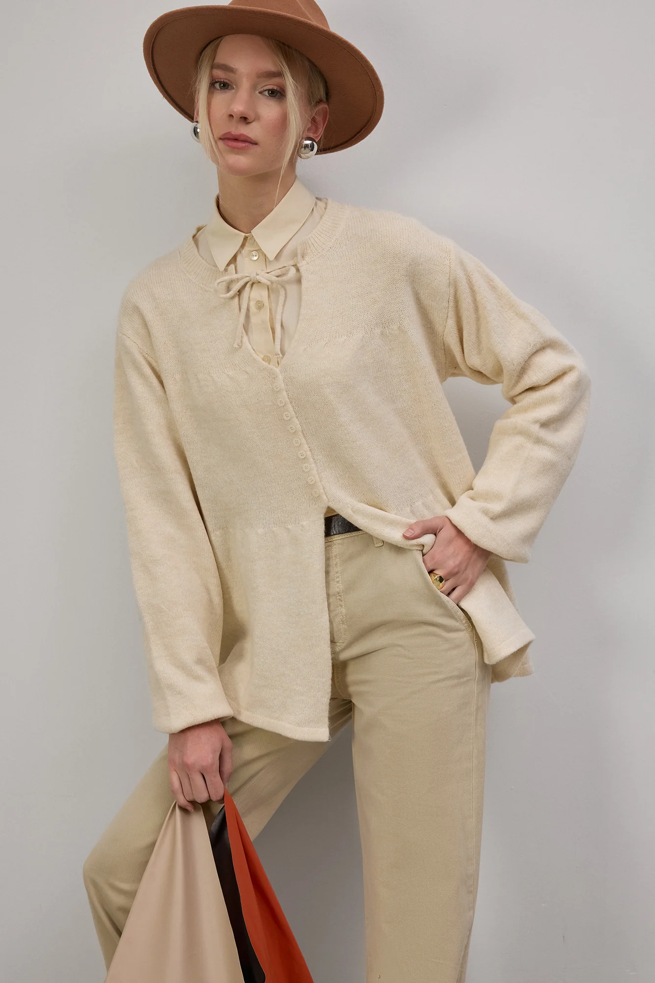TIE-UP KNITTED CARDIGAN - Image 3