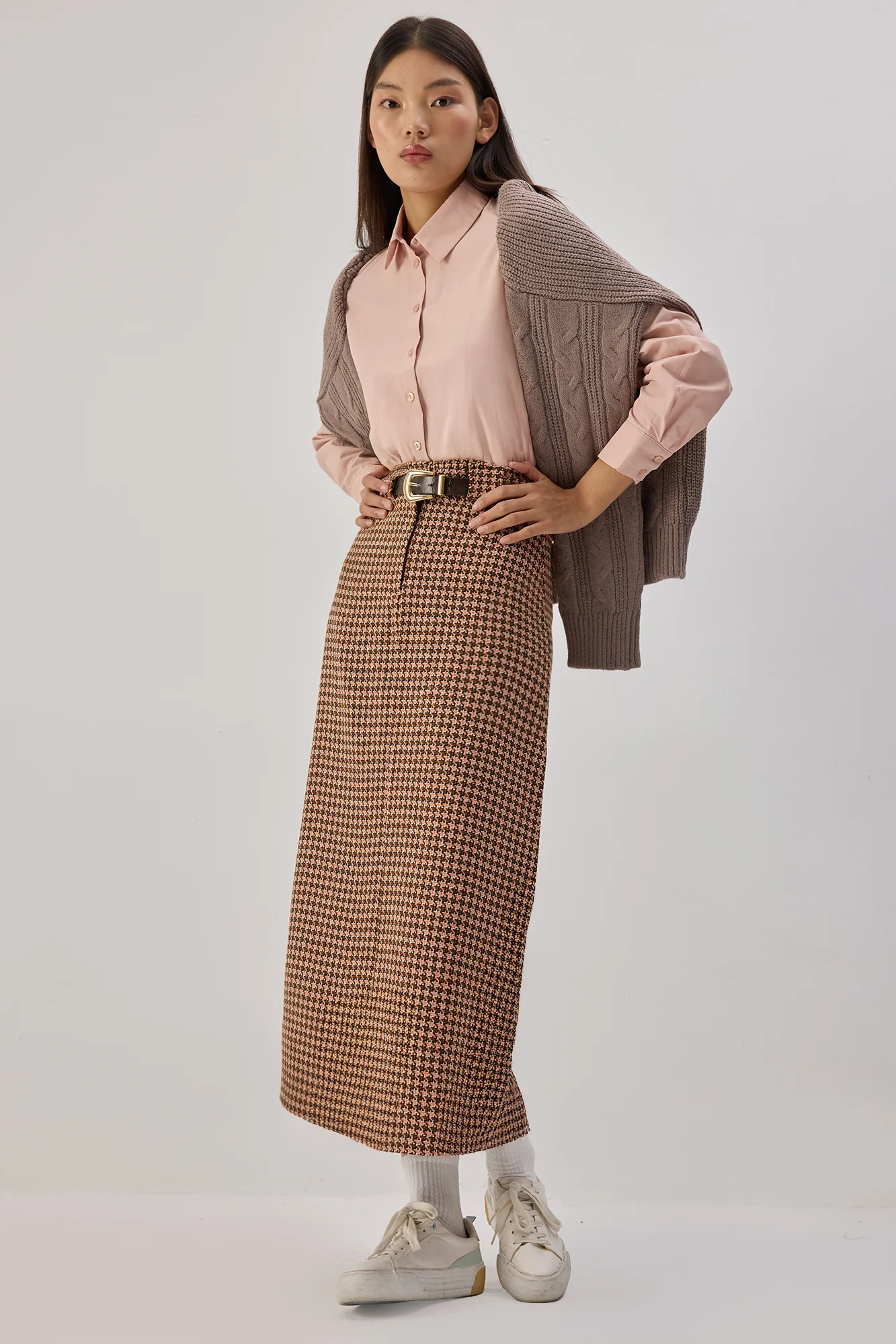 TWEED SKIRT WITH ELASTIC WAIST - Image 2