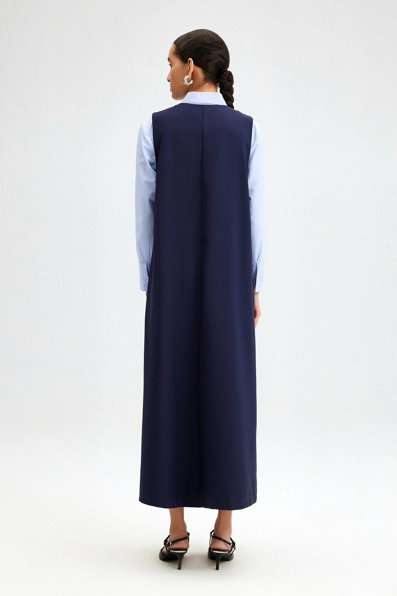 V NECK CREPE DRESS - Image 6