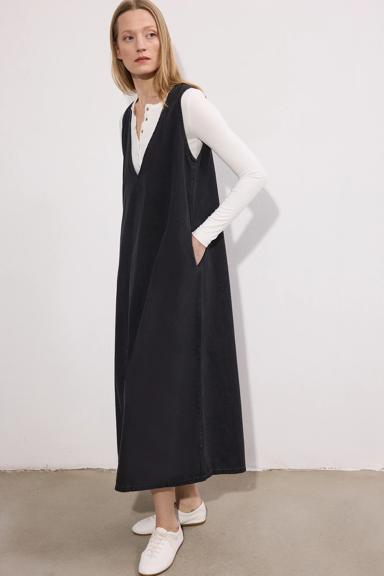 V-NECK DENIM GİLET - Image 2