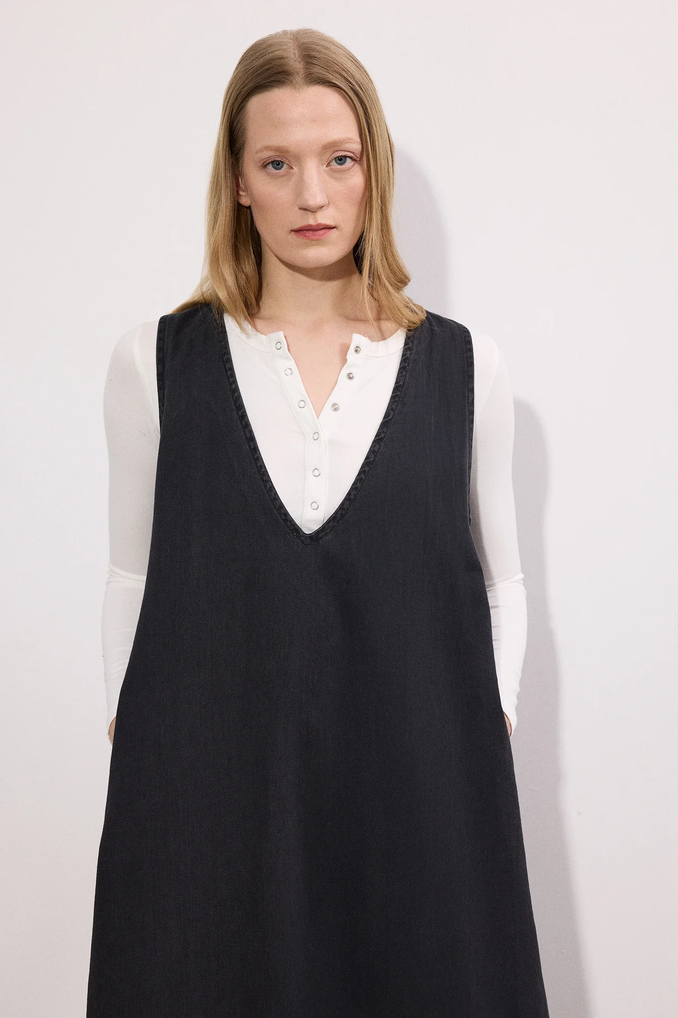 V-NECK DENIM GİLET - Image 3