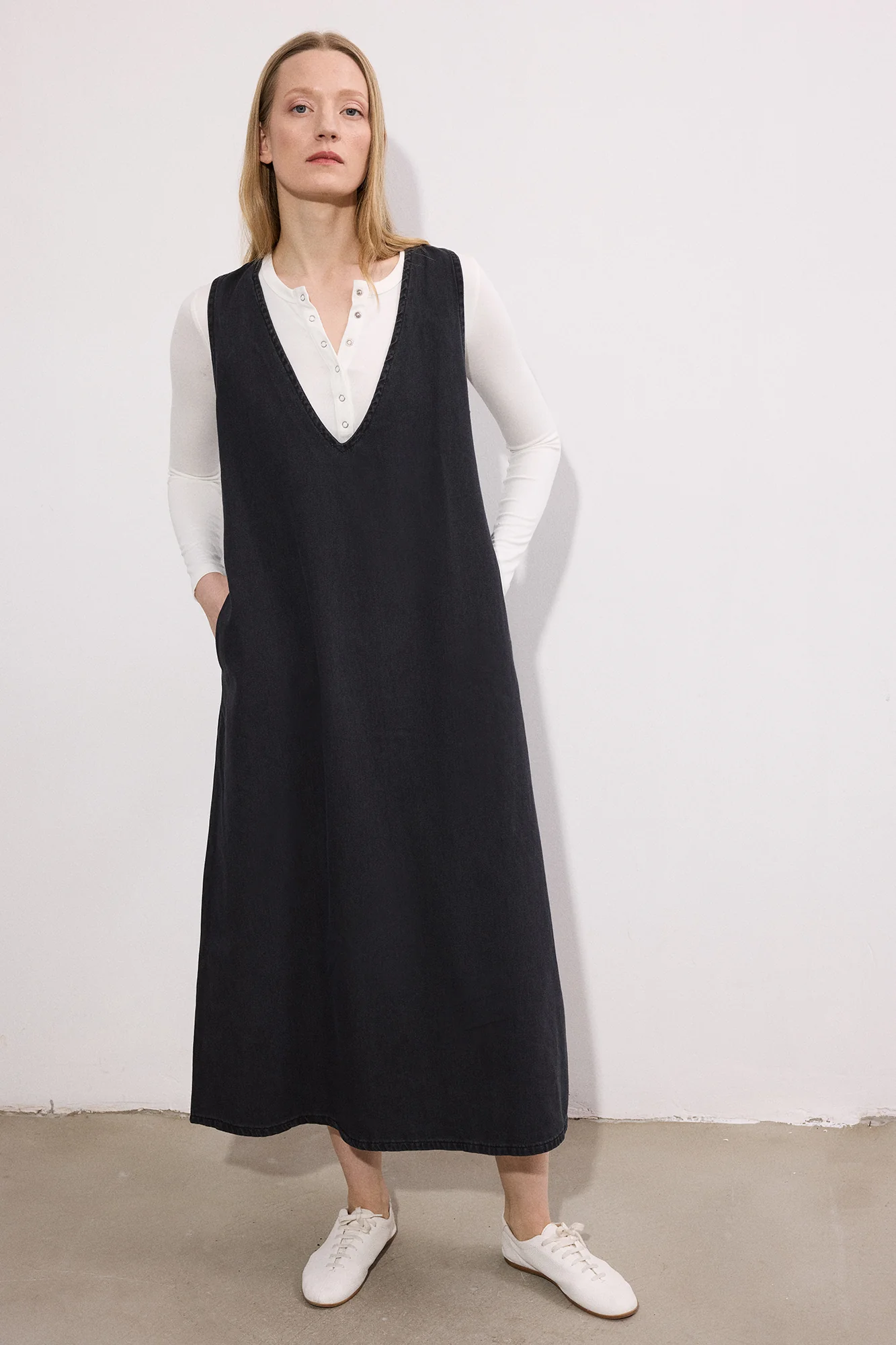 V-NECK DENIM GİLET - Image 4
