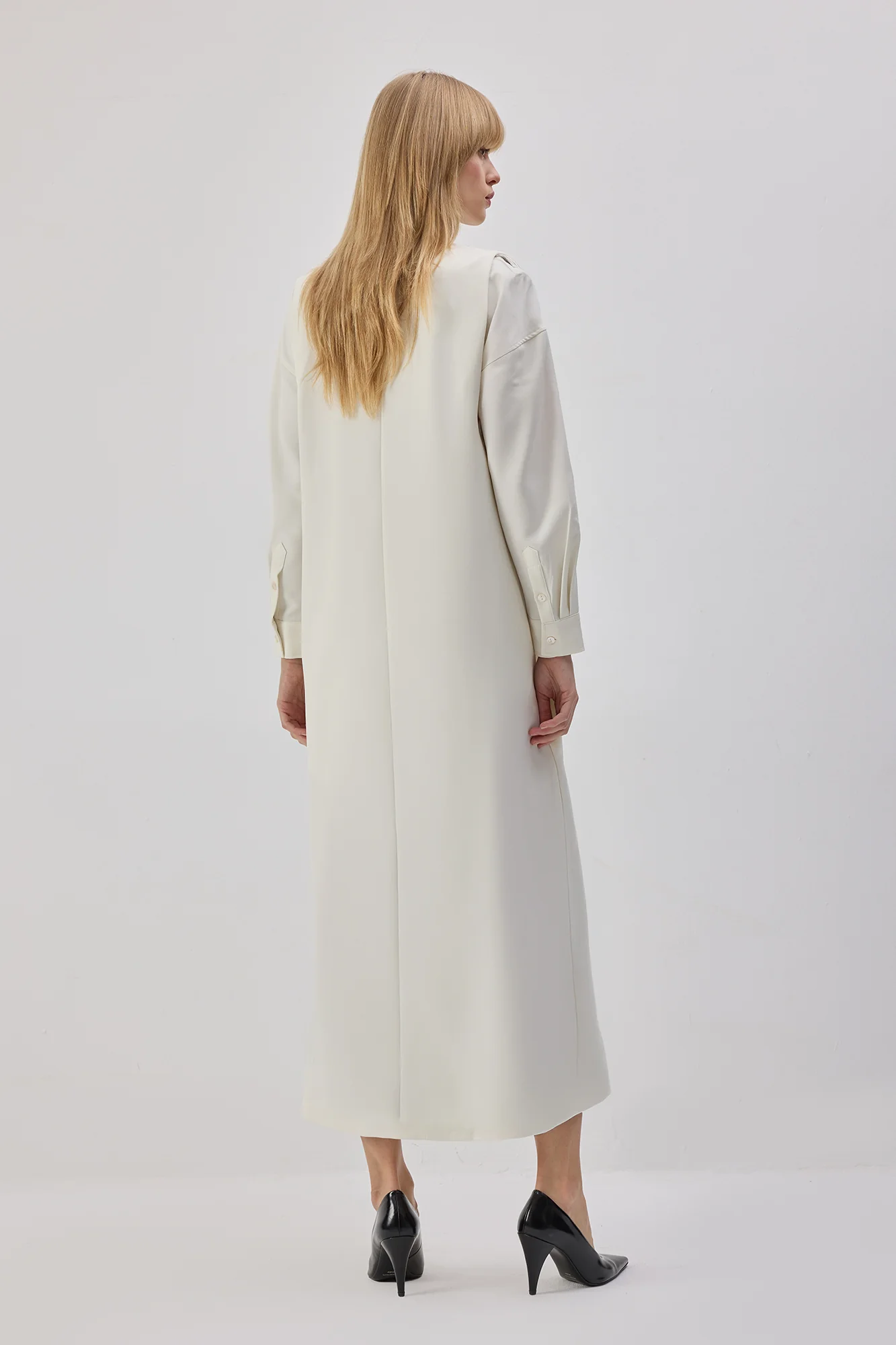 V-NECK PINAFORE DRESS - Image 7