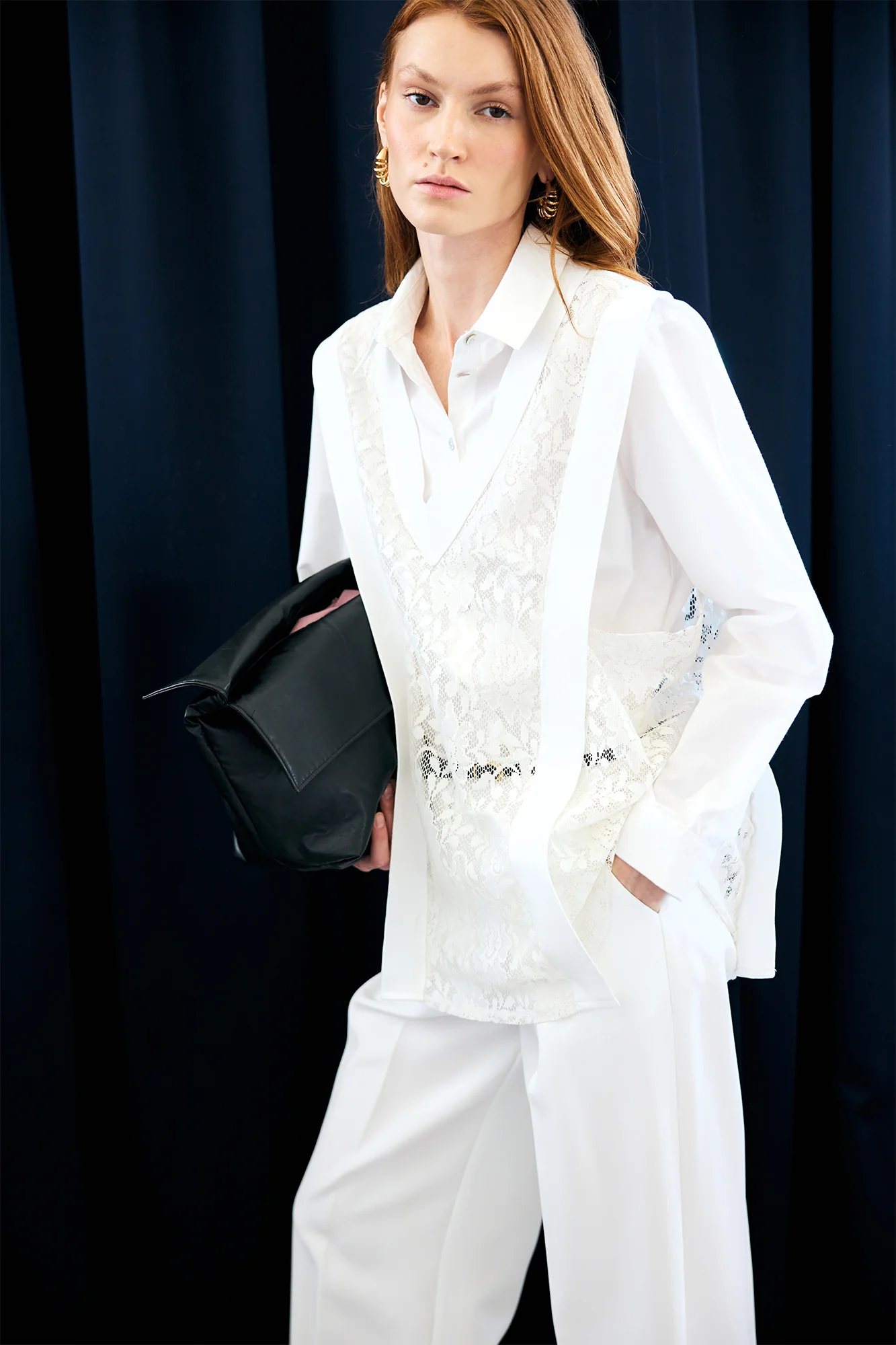 V NECK LACE LAYERED TUNIC - Image 2