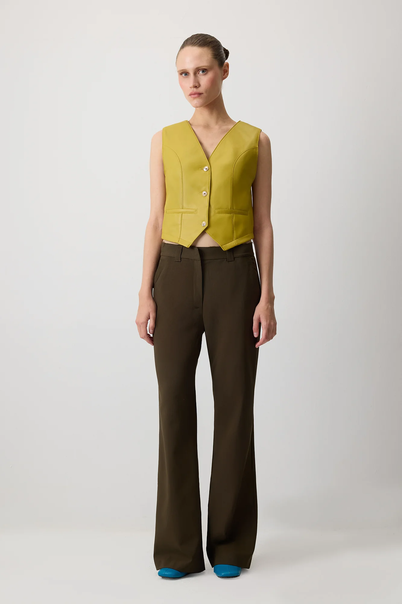 VEGAN LEATHER BLAZER VEST - Image 4