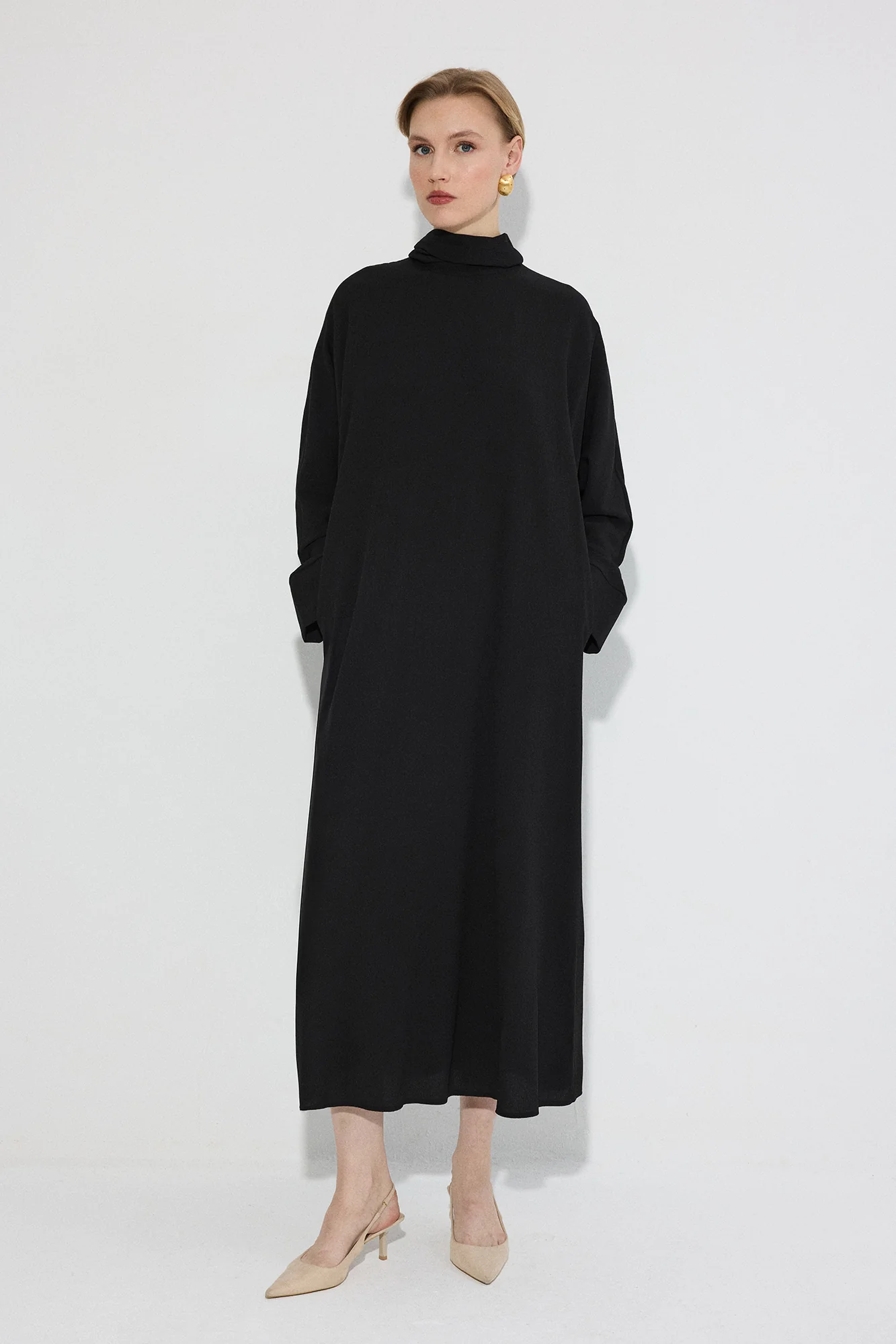 VISCOSE CRINKLE DRESS