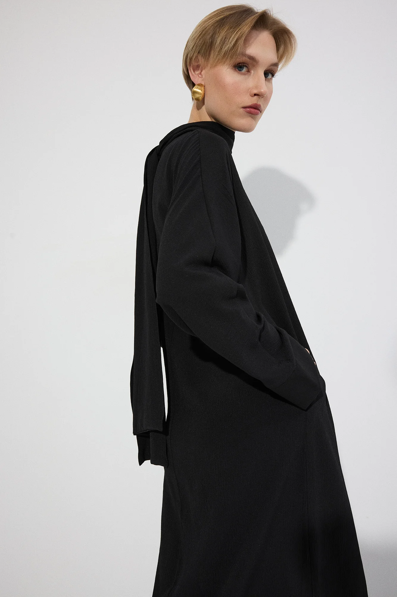 VISCOSE CRINKLE DRESS - Image 3