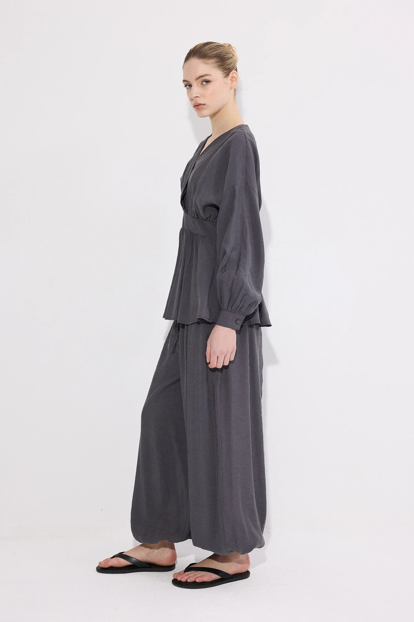 PEPLUM TUNİC AND HAREM PANTS 2-PİECE SET - Image 3