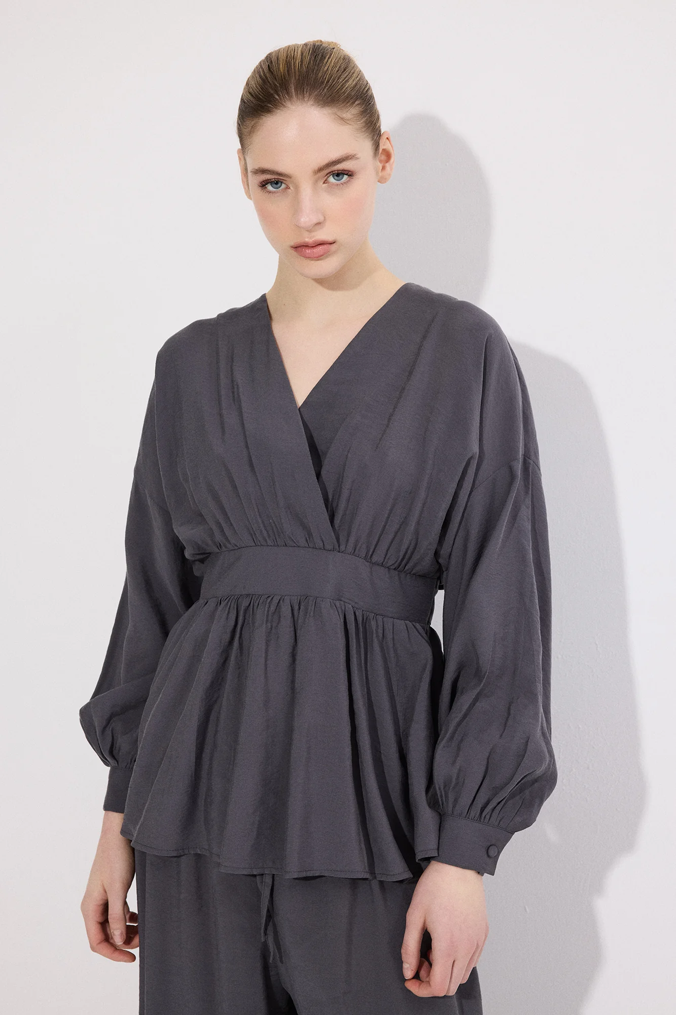 PEPLUM TUNİC AND HAREM PANTS 2-PİECE SET - Image 4