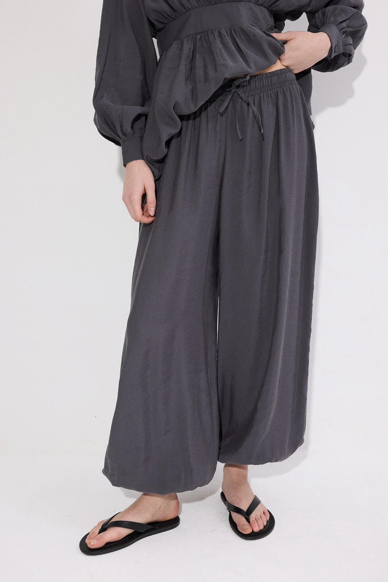 PEPLUM TUNİC AND HAREM PANTS 2-PİECE SET - Image 5