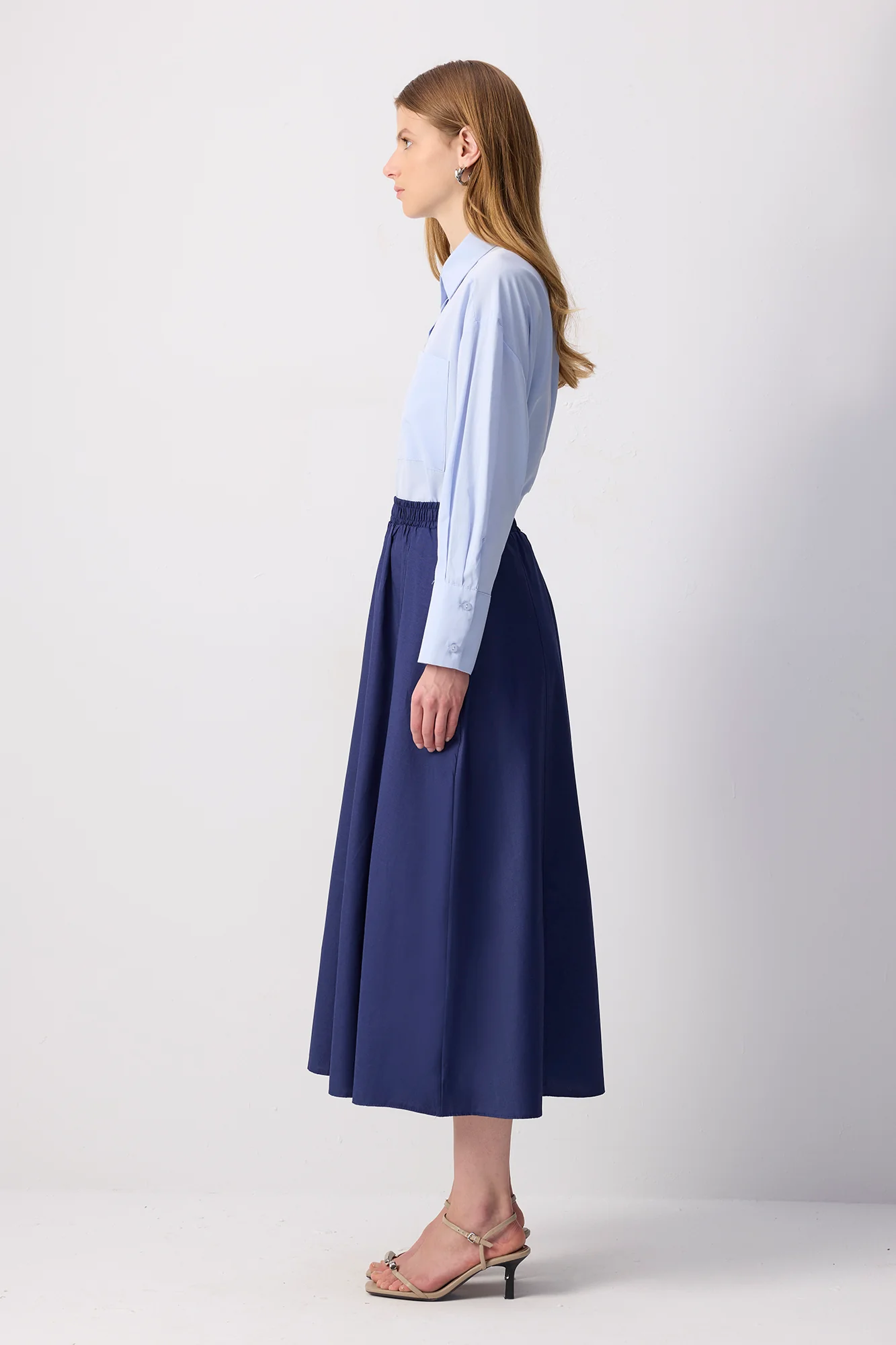 WOVEN SKIRT WITH ELASTICATED WAIST - Image 3