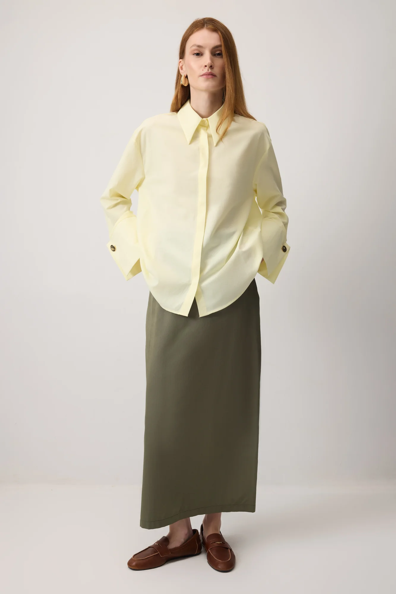 WIDE CUFF CROP POPLIN SHIRT - Image 2