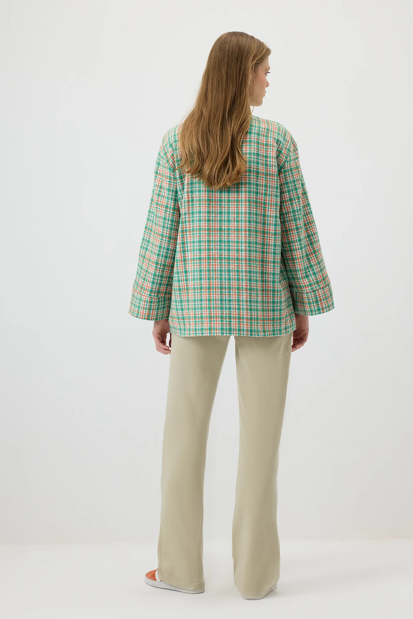 WIDE CUFF PLAID SHIRT - Image 6