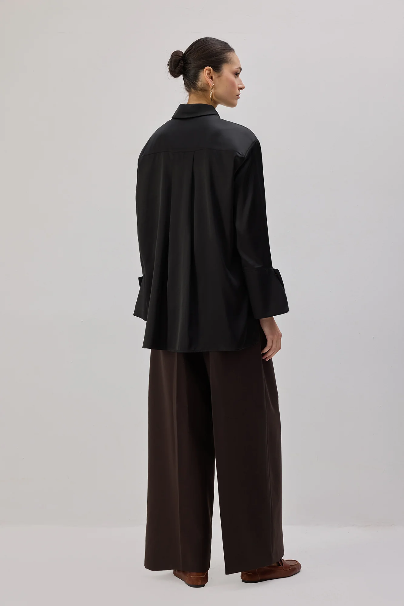 WIDE CUFF SATIN SHIRT - Image 6