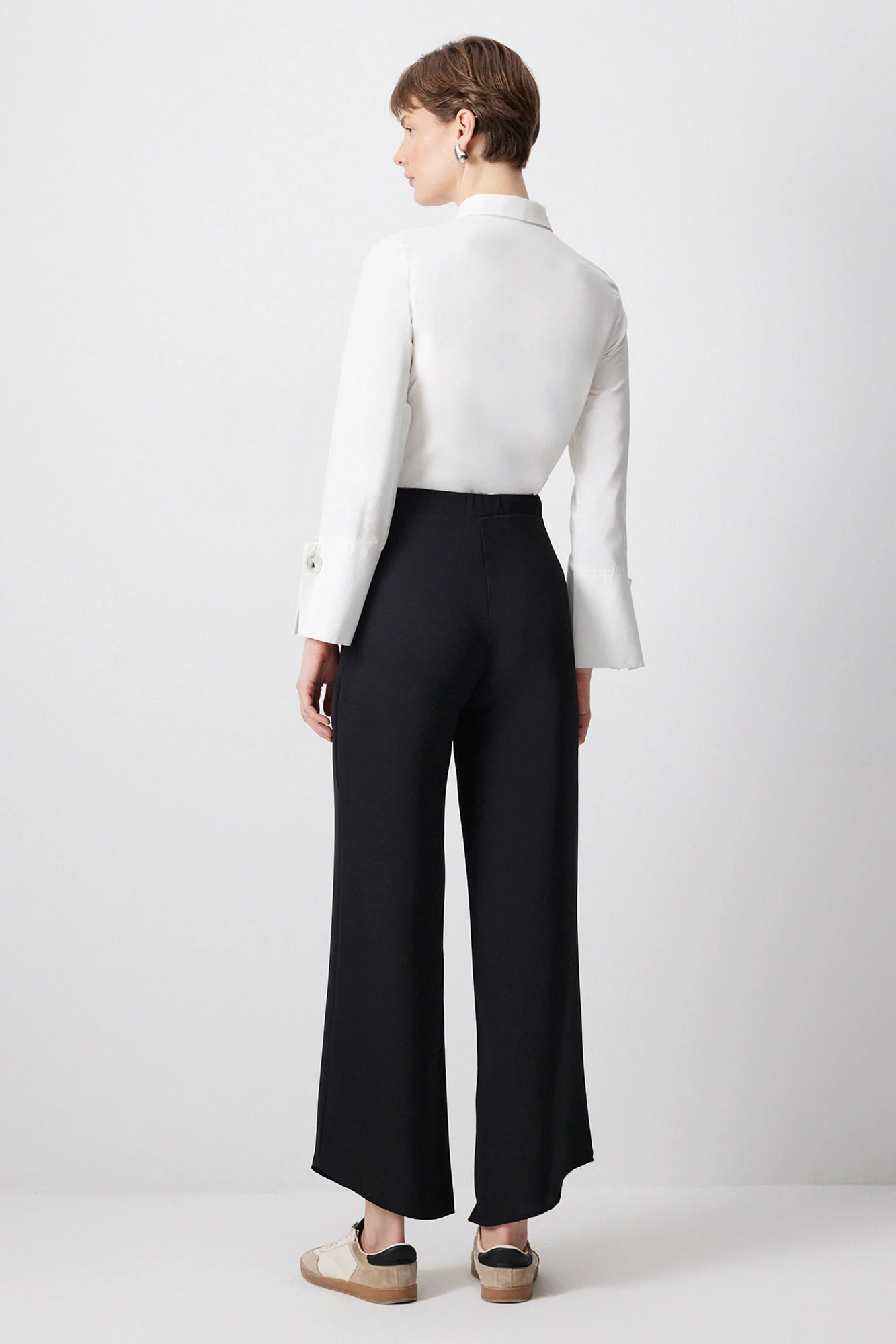 WIDE LEG CREPE TROUSERS - Image 4