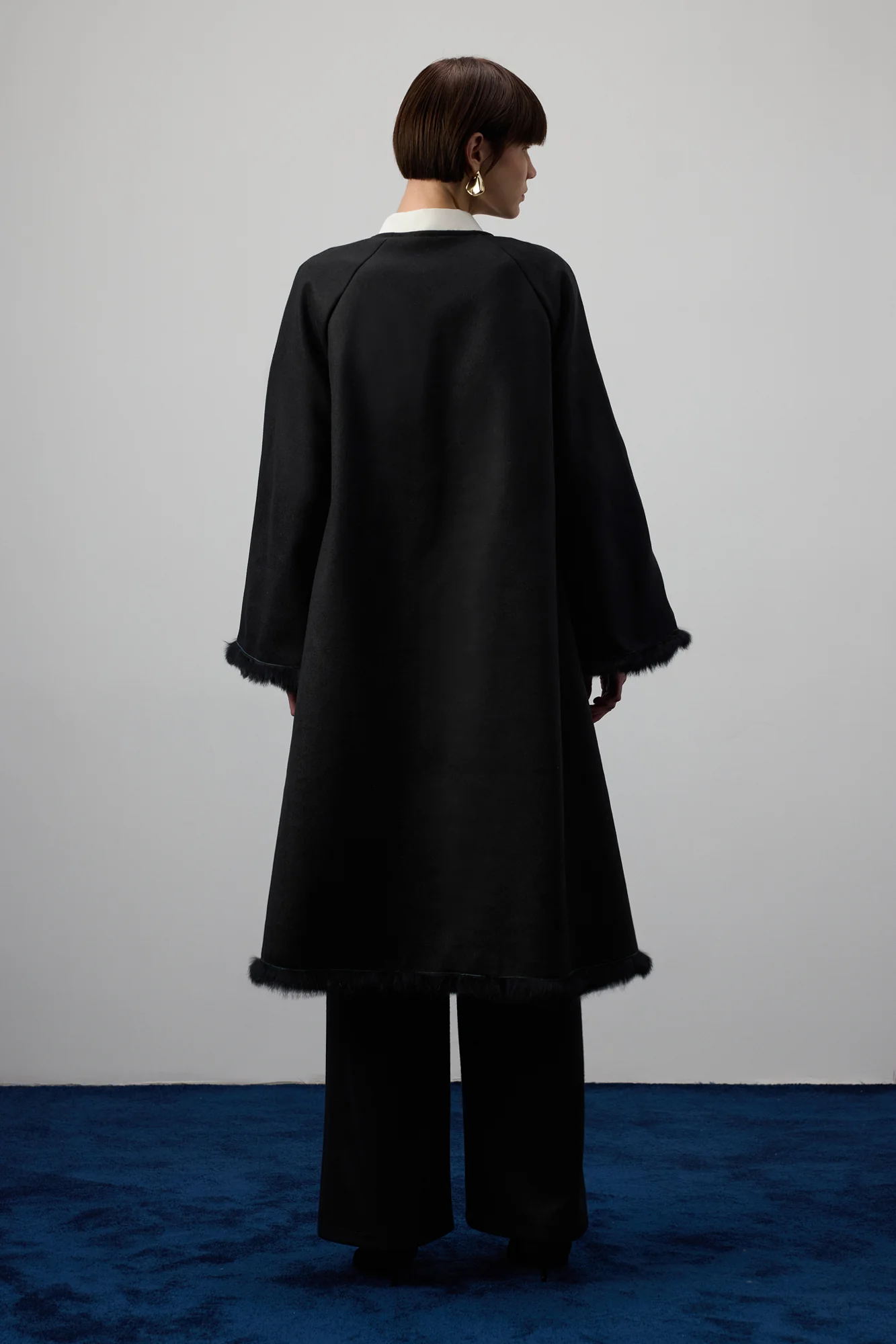 WOOL CASHMERE COAT WIT FUR DETAILS - Image 5
