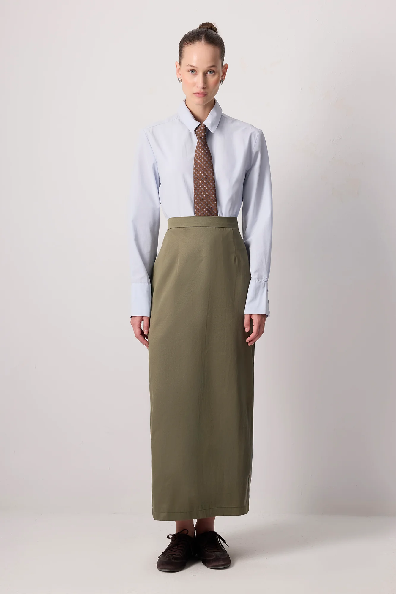 SLIT DETAILED PENCIL SKIRT - Image 2