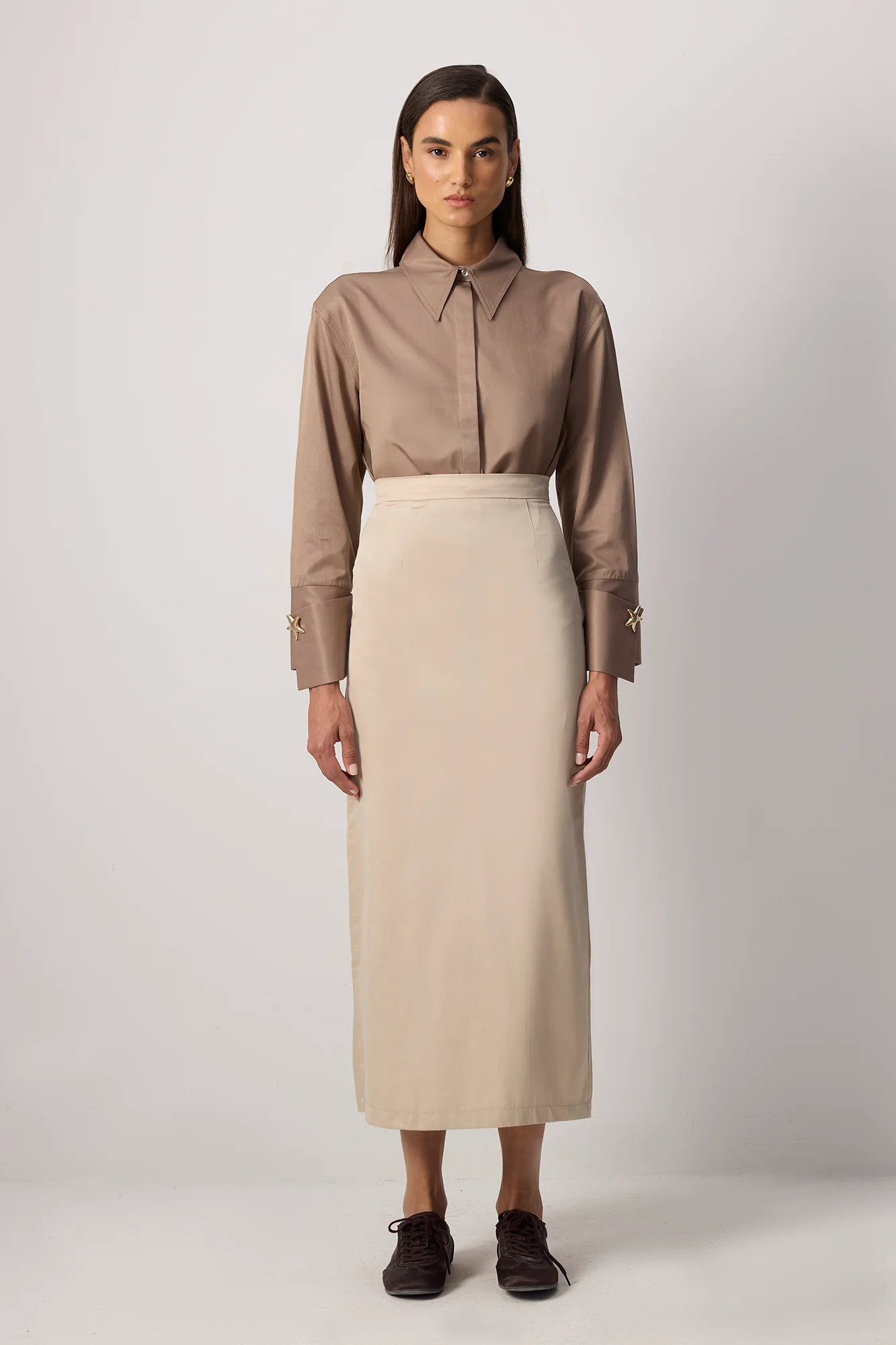 SLIT DETAILED PENCIL SKIRT - Image 2