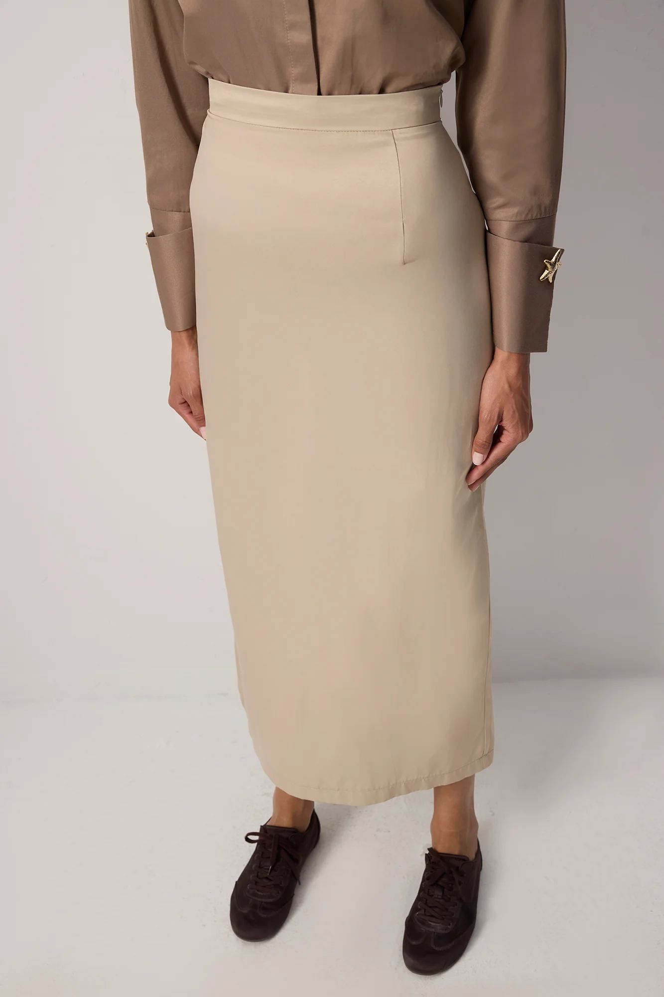 SLIT DETAILED PENCIL SKIRT - Image 3