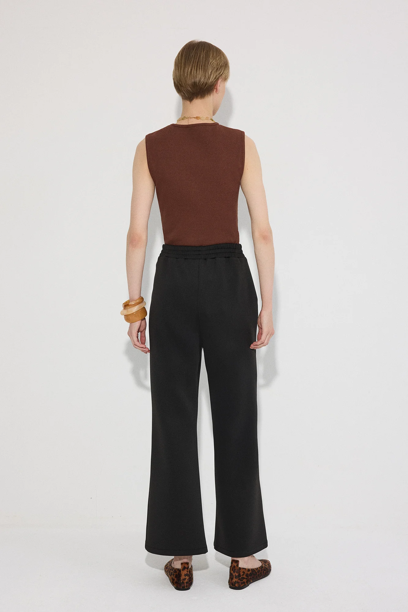SLIT DETAILED SCUBA TROUSERS - Image 5