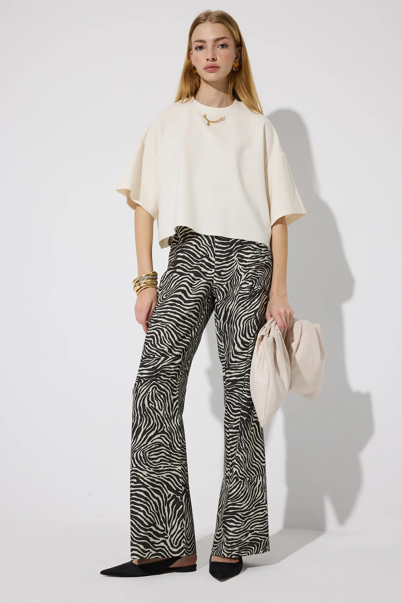 ZEBRA PATTERN TROUSERS - Image 4