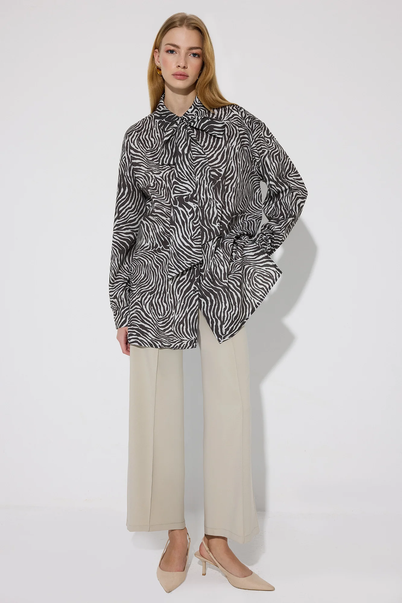 ZEBRA PRINT SATIN SHIRT - Image 3