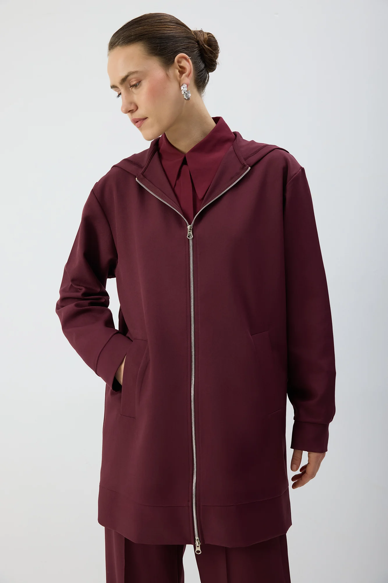ZIP-UP HOODED JACKET - Image 3