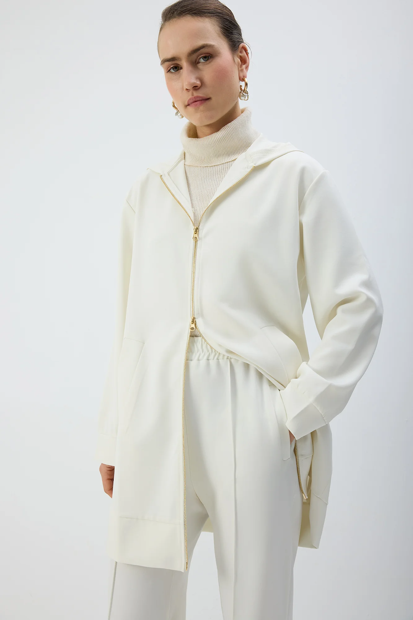 ZIP-UP HOODED JACKET - Image 3
