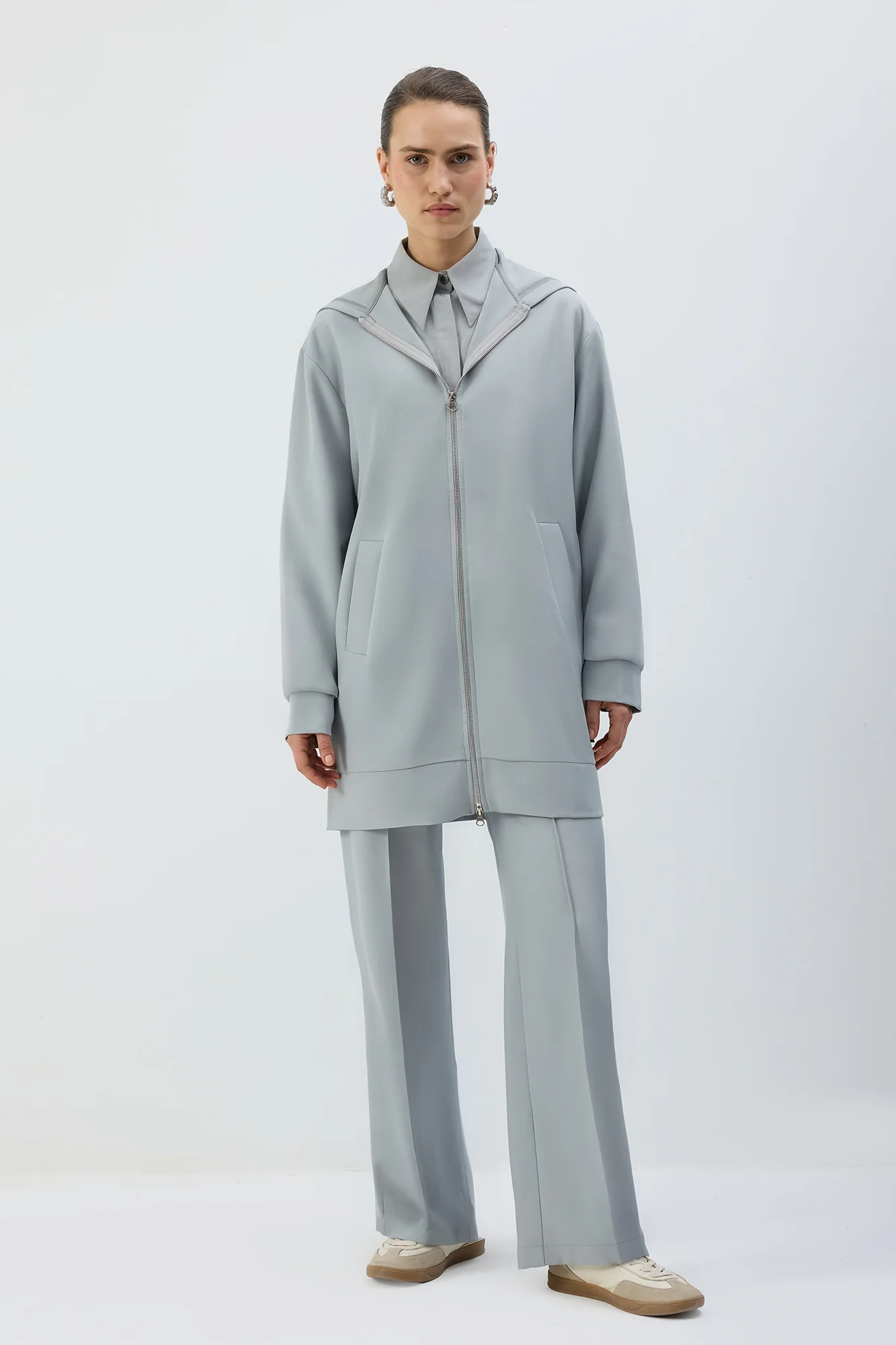 ZIP-UP HOODED JACKET - Image 2