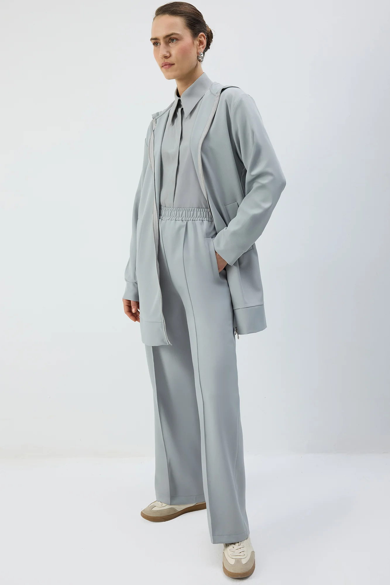 ZIP-UP HOODED JACKET - Image 3