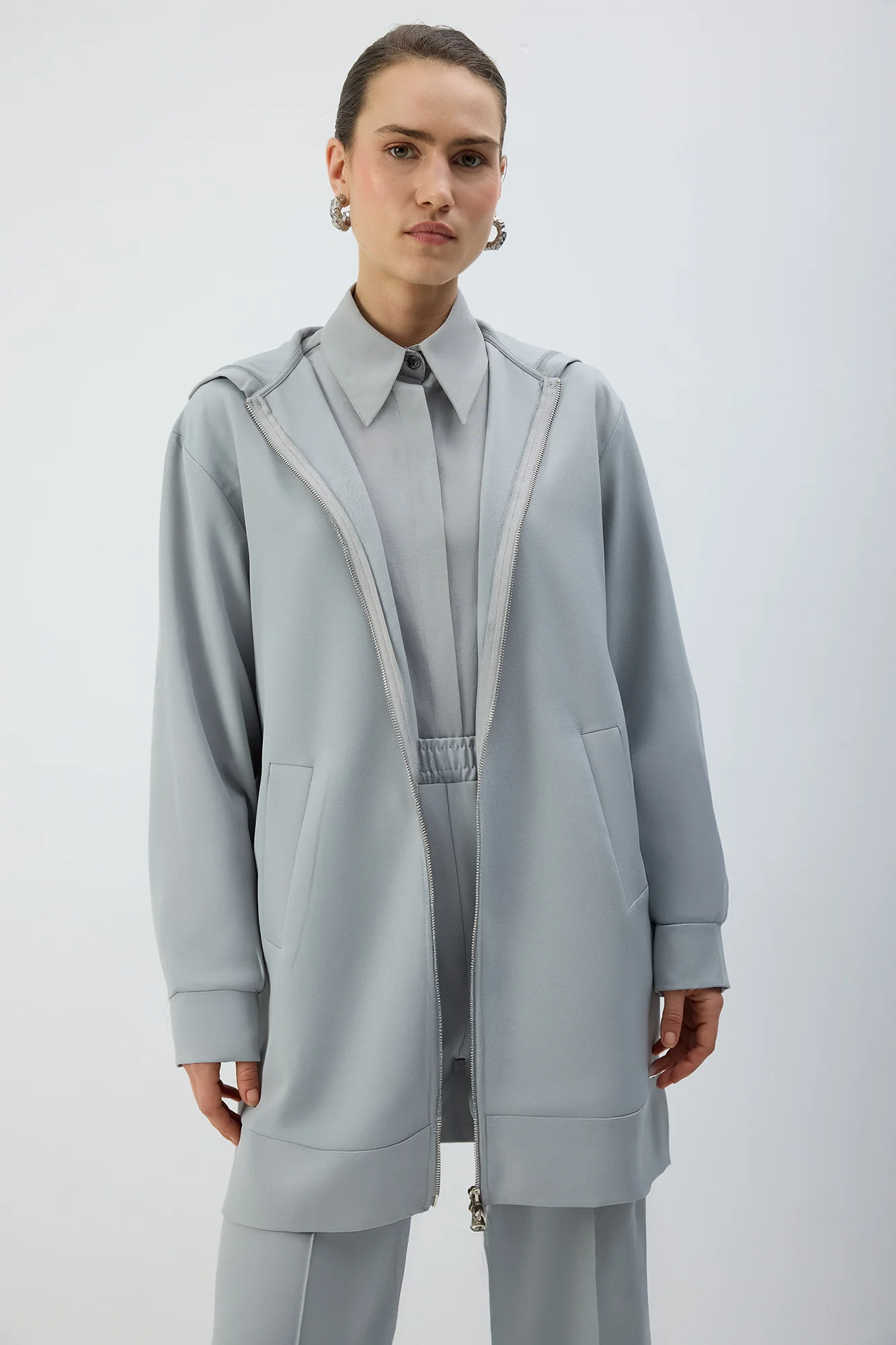 ZIP-UP HOODED JACKET - Image 4