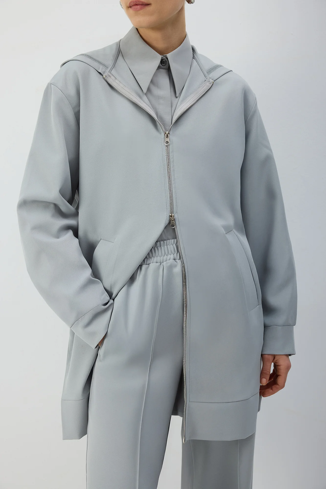 ZIP-UP HOODED JACKET - Image 5