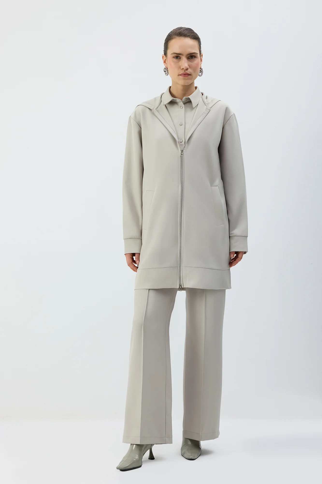 ZIP-UP HOODED JACKET - Image 2