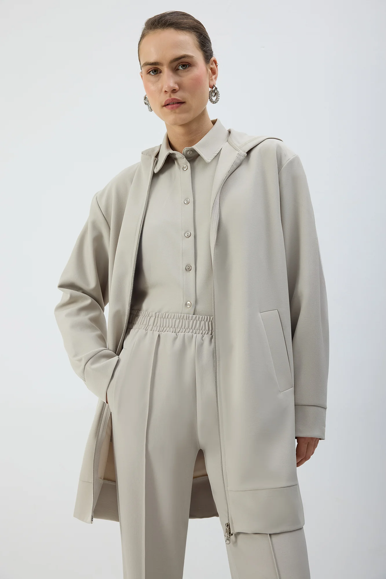 ZIP-UP HOODED JACKET - Image 4