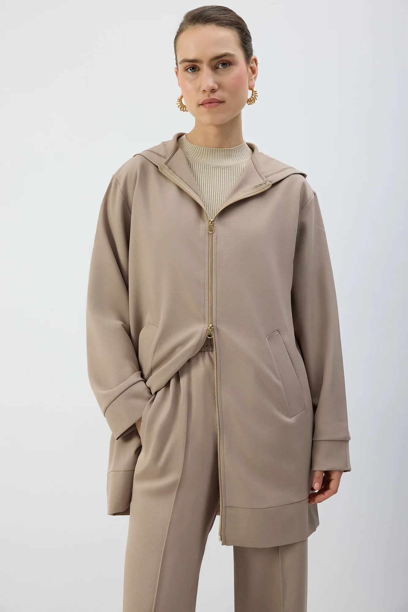 ZIP-UP HOODED JACKET - Image 3