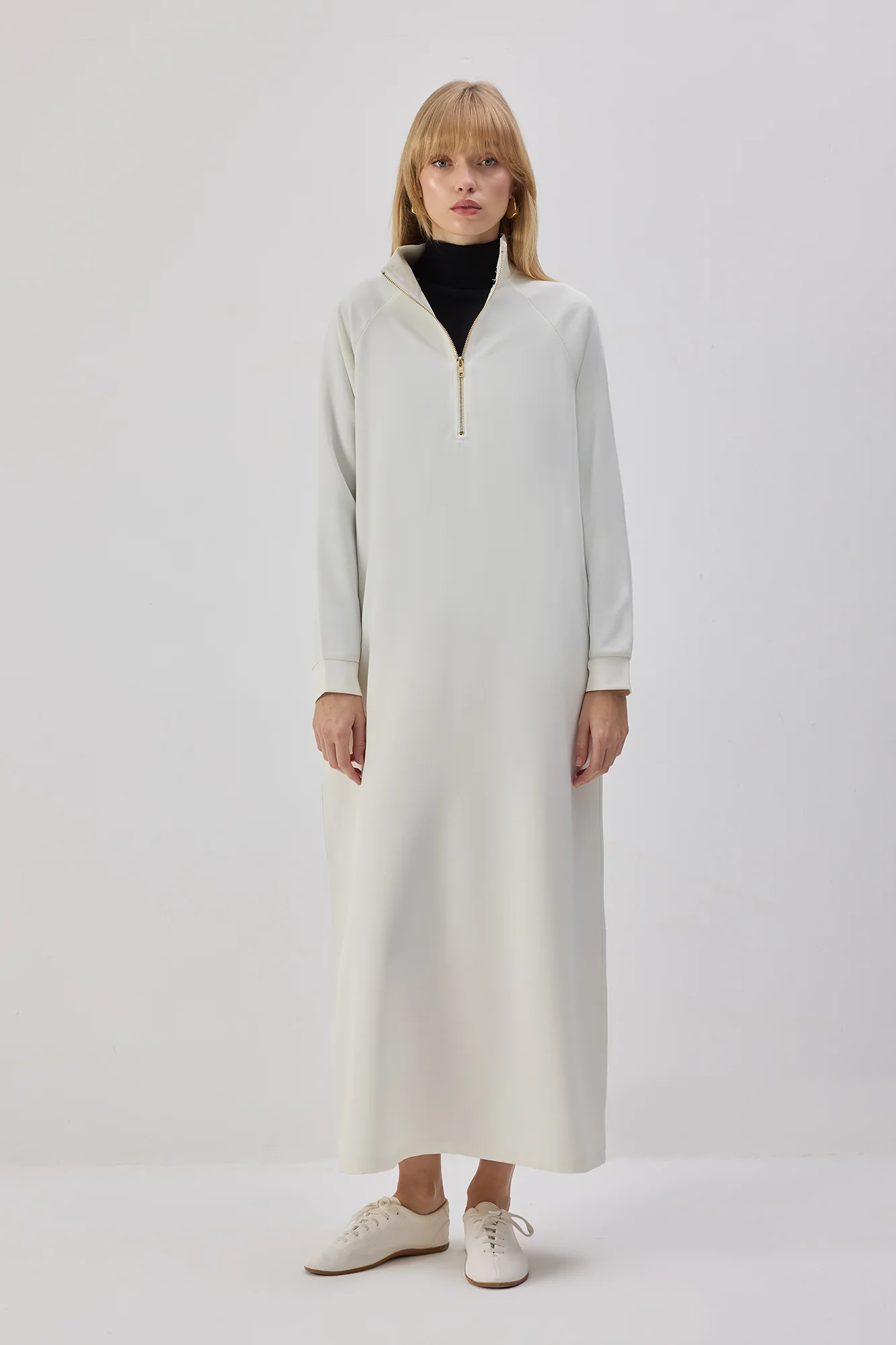 ZIP-UP STRAIGHT DRESS - Image 4