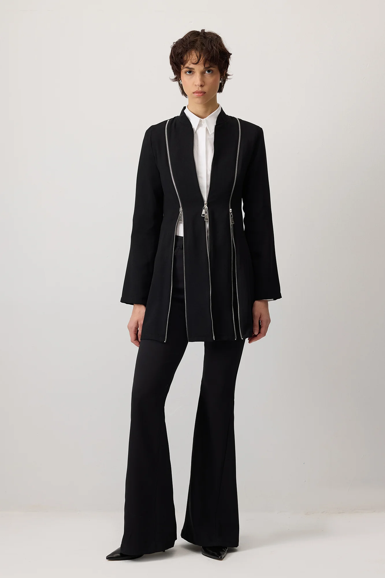 ZIPPERED CREPE JACKET - Image 4