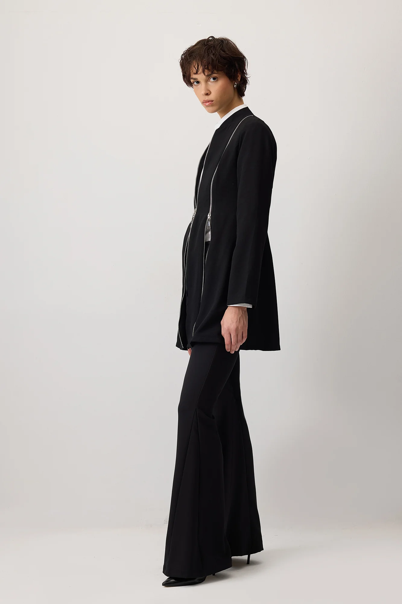 ZIPPERED CREPE JACKET - Image 5