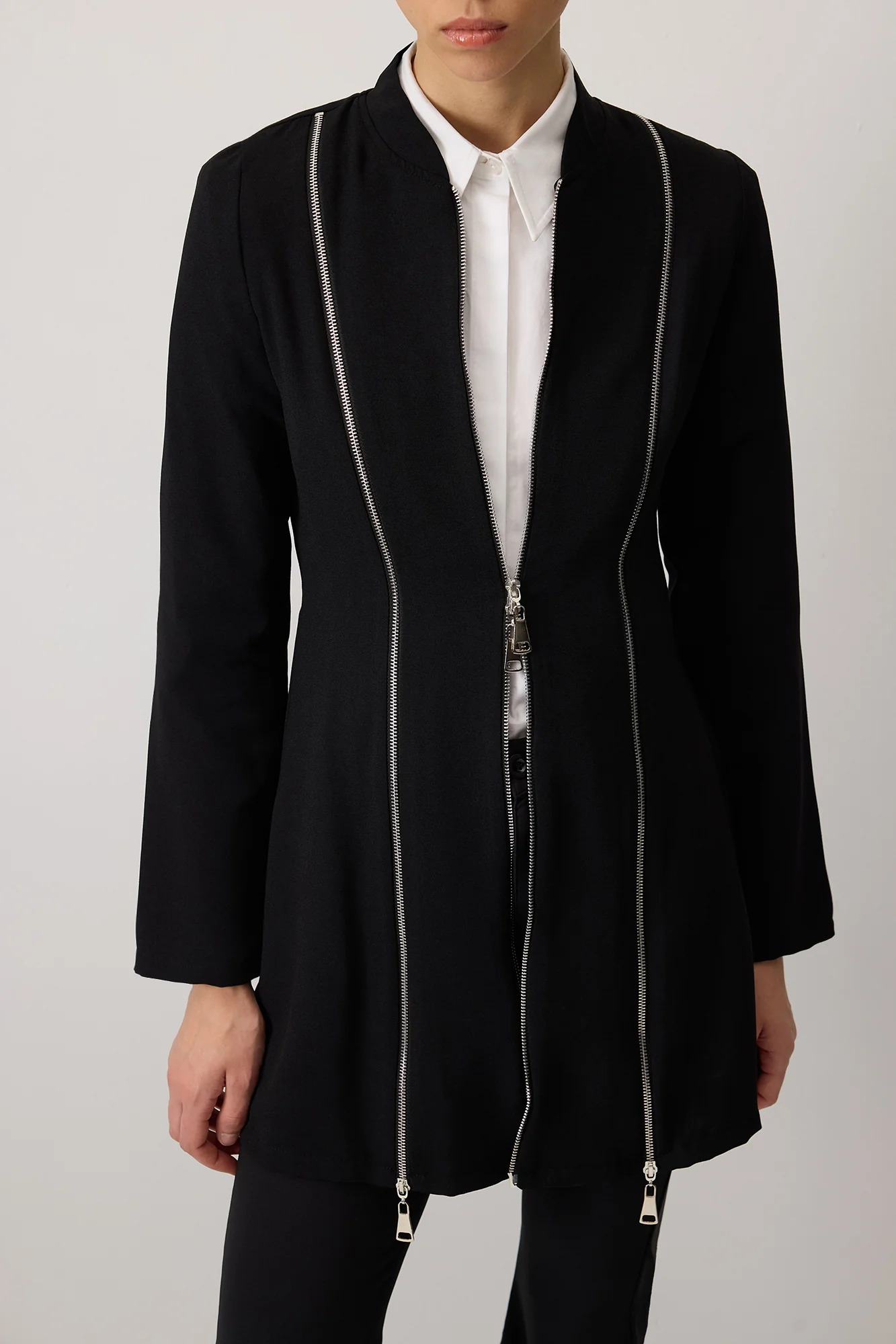 ZIPPERED CREPE JACKET - Image 7
